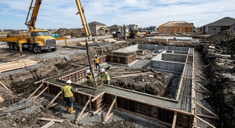 Poured Foundation Installation in Fort Worth, TX